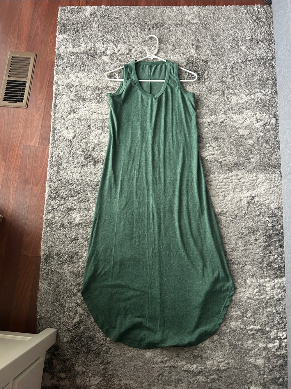 Green V-Neck Maxi Dress